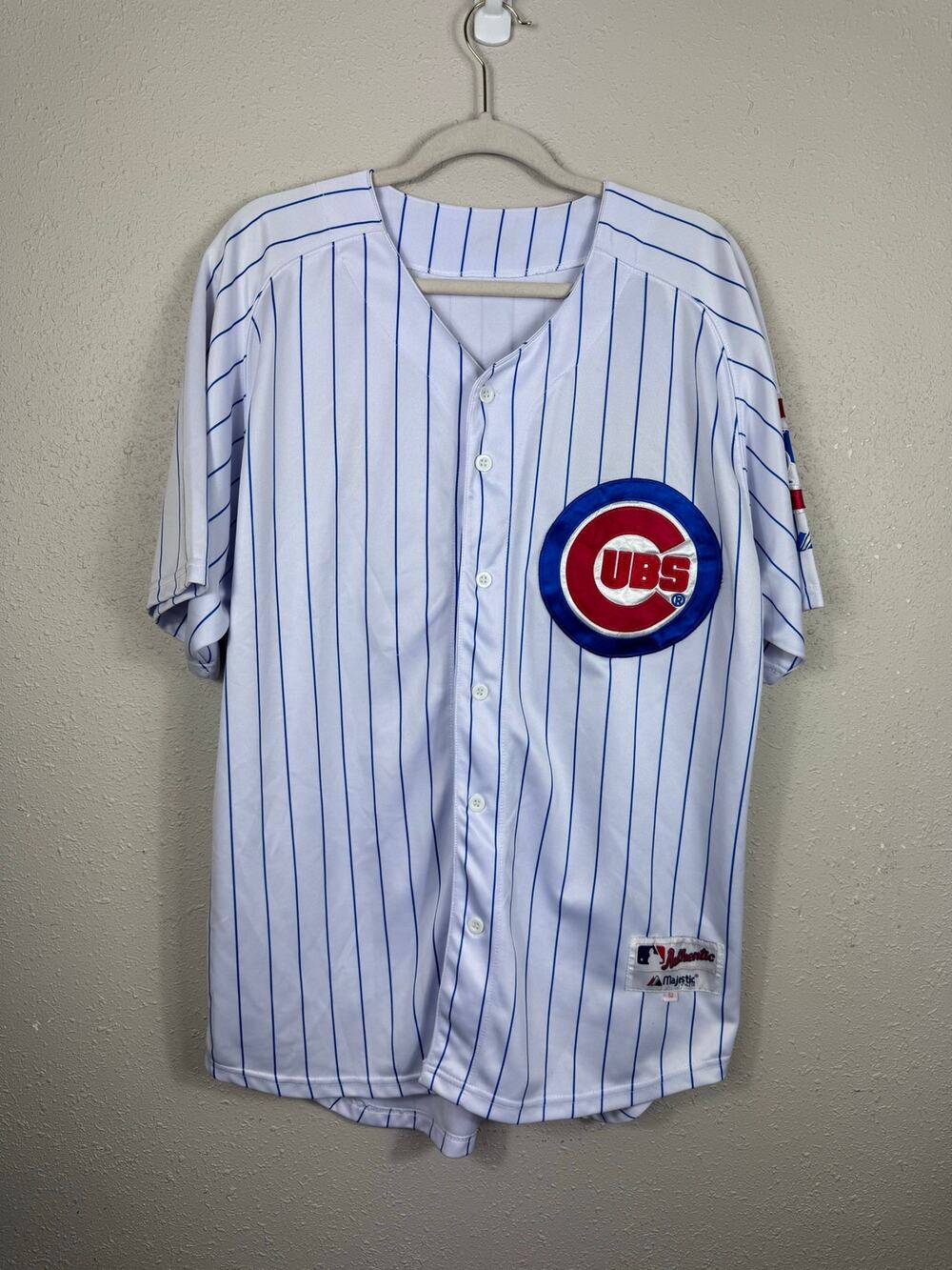 Majestic Chicago Cubs Starlin Castro #13 Pinstripe Jersey Fully Stitched size 52